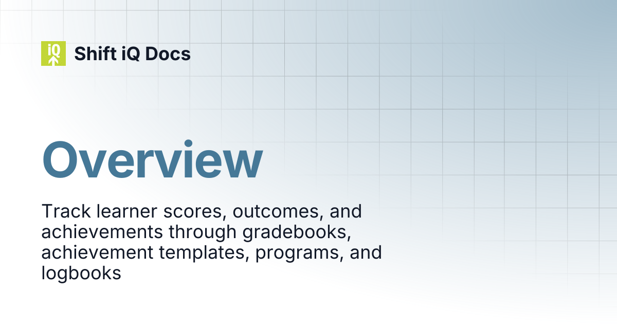 Overview | Help Center | Shift iQ Docs