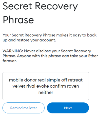 Create Wallet